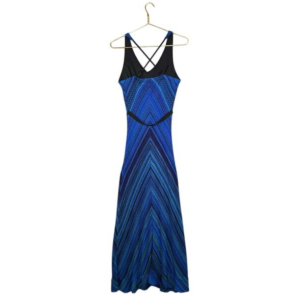 Philosophy Blue Ombre Crochet Knit Bodycon Maxi Dress | Strappy Back | Small - Picture 11 of 11